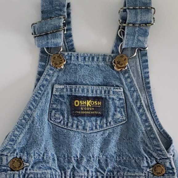 Vintage Oshkosh Vestbak Shortalls Overalls Shorts 12 Months - Picture 4 of 7